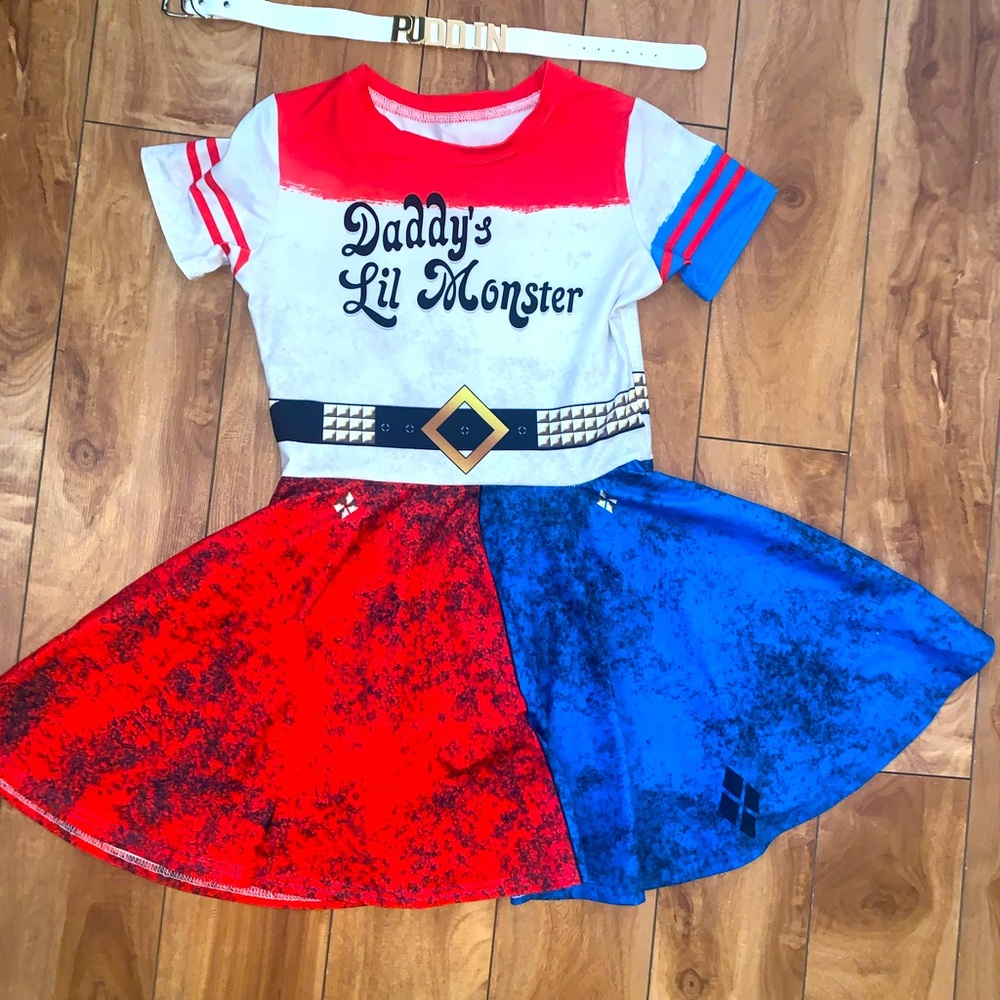 Harley Quinn Halloween Costume / Cosplay costume for Little Girl